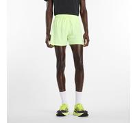 New Balance Uomo RC Short 5" in Verde/Grigio, Politessuto, Taglia XL
