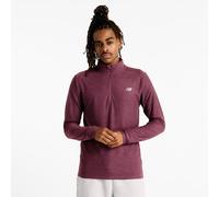 New Balance Uomo Space Dye 1/4 Zip in Viola, Maglia di Poliestere, Taglia L