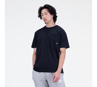 New Balance Uomo T-Shirt Essentials Reimagined Cotton Jersey Short Sleeve T-shirt in Nero, Cotone, Taglia L
