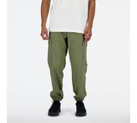 New Balance Uomo Twill Cargo Jogger in Verde, Twill di Cotone, Taglia L