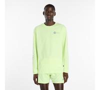 New Balance Uomo Vortex Long Sleeve in Verde, Cotone, Taglia S
