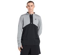 New Balance Utility Knit 1/4 Zip Uomo - Top da pista Grigio - Taglia L - Poly Jersey Grey L