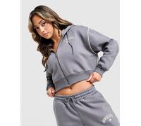 New Balance Varsity Crop Full Zip Hoodie, Grigio XS