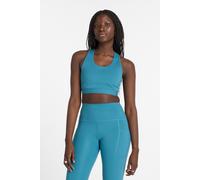 New Balance Sleek Medium Support Pocket Medium Impact Sports Bra Blu L Donna