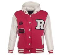 Bambini B.B con Cappuccio Nyc Fox Giacca Manica Lunga Baseball Ragazze Età 1-13