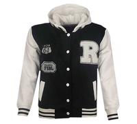 A2Z 4 Kids® Giacca con cappuccio per bambine R Fashion NYC FOX baseball Varsity con cappuccio, età 2 - 13 anni nero Black