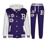 New Bambine Ragazzi Baseball Tuta con Cappuccio Giacca Fondo Set Taglia