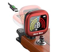 New Bee Accordatore Chitarra Display a Colori VA Ricaricabile, Rosso