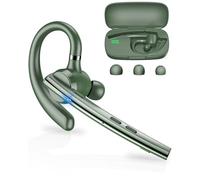 New Bee Auricolare Bluetooth Singolo V5.1 con 72 Ore di Conversazione CVC8.0 Auricolari Bluetooth Mono con Doppio Microfono con Custodia di ricarica a LED per iPhone, Android e Laptop