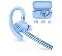 New Bee Auricolare Bluetooth Singolo V5.1 con 72 Ore di Conversazione CVC8.0 Auricolari Bluetooth Mono con Doppio Microfono con Custodia di ricarica a LED per iPhone, Android e Laptop