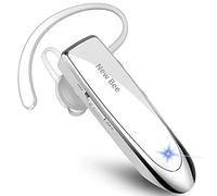 New Bee Auricolare Bluetooth Wireless Vivavoce In-Ear Con Tecnologia Clear Capture per iPhone Samsung Huawei HTC Sony (Nero) (Bianca)