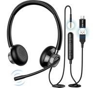New bee Cuffie con Microfono, Cuffie con Filo PC, Cuffie Stereo da 3.5 mm Tipo C