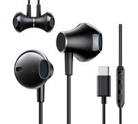 New bee Cuffie USB C per Samsung Galaxy S23 Ultra S22 S21 FE S20 Z Flip 3 Fold 4 A53 A54 Cuffie Type C con Microfono Hi-Fi Stereo Auricolari USB C In-Ear con Filo per iPhone 15, Google Pixel 8 7(Nero)