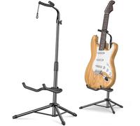 New Bee Porta Chitarra da Terra Pieghevole Regolabile 80-93CM Supporto Chitarra da Terra con Chitarra Elettrica, Chitarra Acustica, Basso, Liuto, Ukulele (1 Pezzi)