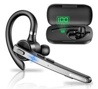 New bee V5.1 Auricolare Bluetooth Singolo 72Hs Tempo di Gioco Auricolari Mono Bluetooth con Doppio Microfono CVC8.0 per Lavoro Ufficio
