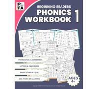 New Beginning Readers Phonics Workbook: Phonics and Alphabet Practice, Phonics for Preschoolers, Phonics Workbook for Pre K, Phonemic Awareness Workbook for Kindergarten & First Grade