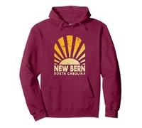 New Bern NC - Sunny New Bern Carolina del Nord Felpa con Cappuccio