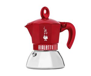 New BIALETTI Moka Exclusive Induction 2 e 4 Tazze Rossa