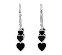 New Black And Love Orecchini Fashion Light Luxury Ear Clip Simple Gold Color Ladies Orecchini Gioielli Orecchino A Cerchio (Black, One Size)