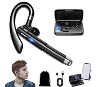 New Bluetooth Trucker Headset,Earpiece for Calls with 500mah Charging Case, Wireless Bluetoot Headset V6,80h Playtime, Hands-Free Earphones,For Trucker,Business,Office,Gym (1Pcs)