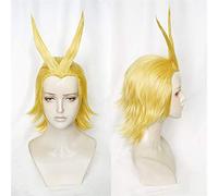 New Boku no Academia All Might Parrucca dorata Cosplay Parrucca anime Halloween Giochi di ruolo My Hero Academia Costume Capelli + Parrucca Cap + Traccia