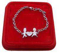 new Bracciale Braccialetto Famiglia in Acciaio coppia Mamma + Papà + figlio 1M
