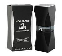 New Brand 4 Men Cologne by New Brand Eau De Toilette Spray 3.4 Oz. by New Brand