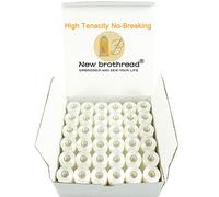 New brothread 144pezzi Bianca 70D/2 (60WT) filo della bobina per ricamo e cucire Plastica Size A (SA156) per macchina da ricamo e cucire Filo da ricamo Filo per cucire