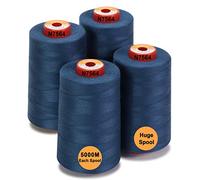 New brothread - 28 Opzioni - 4 Grandi Bobina di 5000M per tutti gli usi Filo da Cucito in Poliestere 40S/2 (Tex27) per Cucito, Quilting, Patchwork, Serger e Overlock - Blue Moon
