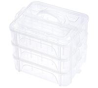 New brothread 3 Strati Scatola/Organizzatore Trasparente Impilabile per 60 Bobine di Filo da Ricamo e Cucito per la Casa (Dimensioni Rocchetto Requisito: Altezza ≤5,6cm; Larghezza ≤4,3cm)