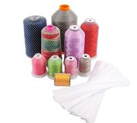 New brothread 50pezzi Reti da Filo per rocchetti di filo per diverse dimensioni di rocchetti di filo per ricamo, cucito e trapuntatura - 25cm di lunghezza per pezzo
