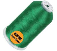 New brothread - Bobina Singola Enorme 4000M/Cad 100% Poliestere Filo da Ricamo a Macchina 40WT per Macchine Commerciali e Domestiche - Christmas Green