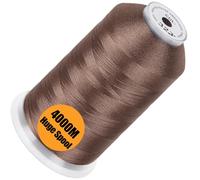 New brothread - Bobina Singola Enorme 4000M/Cad 100% Poliestere Filo da Ricamo a Macchina 40WT per Macchine Commerciali e Domestiche - Light Brown