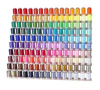New brothread Mega-Kit 150 Colori Compatibile con Brother & Janome, Filo per Macchina da Ricamo in Poliestere 40WT 500M - Adatto per Macchine Brother/Babylock/Janome/Singer/Pfaff/Husqvarna/Bernina