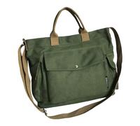 New Canvas Solid Color Simple Fashion One Shoulder Messenger Clear Bag 2026(Green)
