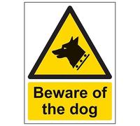 NEW CARTELLO SEGNALETICO - Beware of The Dog - Adesivo Extra Resistente, Pannello in Forex, Pannello In Alluminio (PANNELLO IN FOREX 20X31 CM)