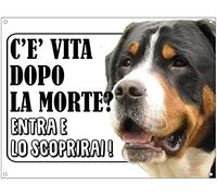 NEW CARTELLO SEGNALETICO - GRAND BOVARO SVIZZERO c'è vita dopo la morte, entra e lo scoprirai - Adesivo Extra Resistente, Pannello in Forex, Pannello In Alluminio (ADESIVO 20X31 cm)