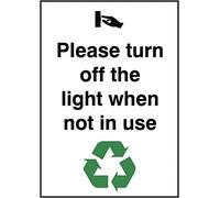 NEW CARTELLO SEGNALETICO INGLESE - Please Turn off The Lights When Not In Use - Adesivo Resistente, Pannello in Forex, Pannello In Alluminio (PANNELLO IN ALLUMINIO 20X31 CM)