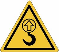 NEW CARTELLO SEGNALETICO TRIANGOLO - Punto di ancoraggio - Adesivo Extra Resistente, Pannello in Forex, Pannello In Alluminio (ADESIVO 5 CM)