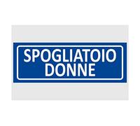 NEW CARTELLO SEGNALETICO UNI - spogliatoio donne - Adesivo Extra Resistente, Pannello in Forex, Pannello In Alluminio (PANNELLO IN ALLUMINIO 30X12 cm)