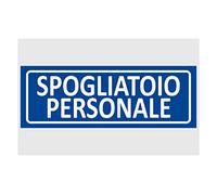 NEW CARTELLO SEGNALETICO UNI - spogliatoio personale - Adesivo Extra Resistente, Pannello in Forex, Pannello In Alluminio (ADESIVO 60X25 cm)