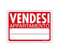 NEW CARTELLO SEGNALETICO - Vendesi appartamento - Adesivo Resistente, Pannello in Forex, Pannello In Alluminio (ADESIVO 30X42 CM)