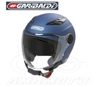 NEW CASCO MOTO JET GARI G01 JUNIOR BABY BAMBINO VISIERA LUNGA BLU TAGLIA L