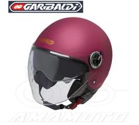 NEW CASCO MOTO JET GARI G20 SUNVISOR DOPPIA VISIERA LUNGA FUCSIA MATT TAGLIA L