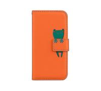 New Case Compatible with Google Pixel 6 Cover Shockproof Funny 3d Animal Frog Flip Pu Leather Cute Magnetic Closure Stand Wallet Cover - Orange