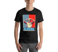 New Charles Oliveira T-Shirt Short Sleeve Summer Top Plain T-Shirt Mens Graphic T-Shirts Unisex 100% Cotton Short-Sleeve T-Shirts Black L