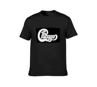 New Chicago Band Logo Concert Tour Unisex 100% Cotton Short-Sleeve T-Shirts Black XXXL