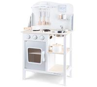 New Classic Toys Classic Rosso Giocattolo in Legno accessoriata per Bambini Educazione Tavola Divertimento Accessori da Cucina, Colore White, 11053