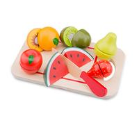 New Classic Toys Cutting Meal-Fruit-8 pieces, Multicolore, Set di frutta, 10579
