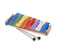 New Classic Toys Metallophone (8 Bars) with Music Book, Multicolore, 10200